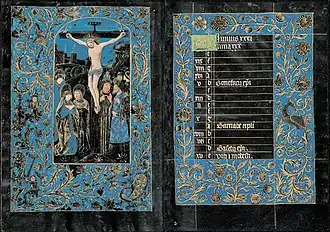 Livre d'heures noir composé à Bruges en 1475 dans l'entourage de Willem Vrelant