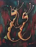 "Charmantes", huile sur toile 1967-1969