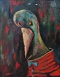 "Curieux", huile sur toile 1967-1969