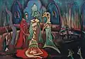 "Le sacre", huile sur toile 1967-1969