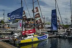 A chacun son Everest à quai au Havre au milieu des autres voiliers de la Class40