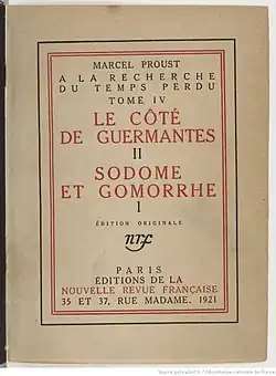 Image illustrative de l’article Sodome et Gomorrhe (Proust)