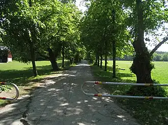 L'avenue au sud du château d'Åkeshov.