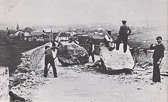 éboulement de 1937 RN 90 repère 1