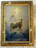 August Friedrich Schenck, Agnus Dei, huile sur toile, 200 x 128 cm, avant 1900, Ecouen, église Saint-Acceul