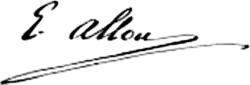 signature d'Édouard Allou
