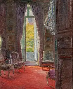 Intérieur de l'hôtel de Beaufremont, avant 1950 (Huile sur toile ; 75 × 64 cm), Liège, Collection Artistique de la Province de Liège
