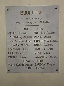 Monument aux morts de la paroisse