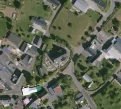 Vue aérienne de l'église