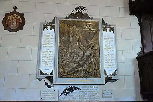 Plaque commémorative dans l'église Saint-Georges.