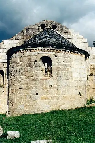 L'abside vue de face.