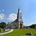 L'église Saint-Pierre. Vue nord-ouest.