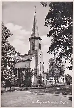 Carte postale de l'église au XXe&nbsp;siècle.