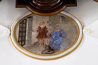 Médaillon de la libération de saint Pierre.