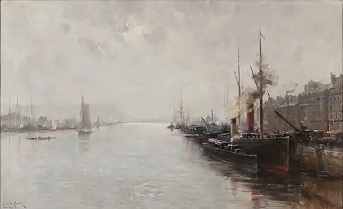 Bateaux au canal, 1902.