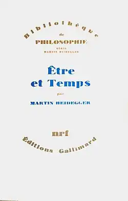 Couverture de l'essai de Heidegger publié chez Gallimard