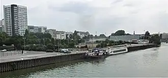 l’île Martinet en 2021 vue de la passerelle d’Ivry-Charenton