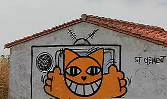 M. Chat à Saint-Clément sur l'île de Ré, sur la D735.