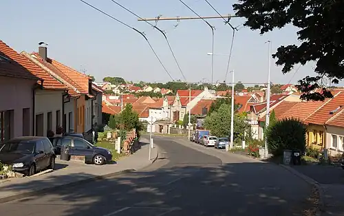 Šlapanice : rue de Brno.