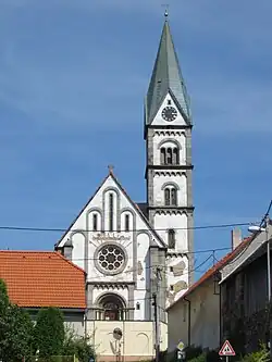 Église de Žihobce : façade.