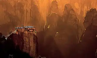 Le monastère de Roussanou. Février 2018.