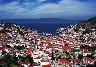 Vue sur la ville d'Hydra
