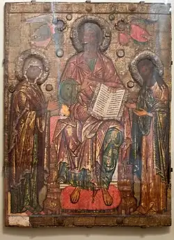 Deisis. Milieu du XIVe&nbsp;siècle. Musée russe. Pskov