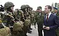 Visite de troupes de Dmitri Medvedev en 2009.