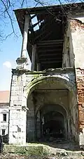Galerie couverte et colonnes