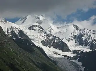 Le glacier au pied du mont Béloukha en 2009.