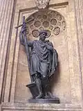 Statue de Saint-Vladimir à la Cathédrale Notre-Dame-de-Kazan de Saint-Pétersbourg en Russie.