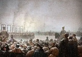 Vassili Vassiliévitch Véréchtchaguine, Peine des conspirateurs en Russie (1884—1885). Musée de l'histoire politique de la Russie.