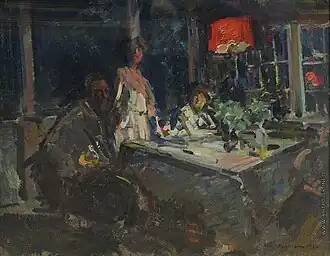 Véranda, le soir.