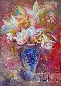 Lys dans un vase bleu 2018