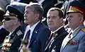 Le président kirghize Almazbek Atambaev et le premier ministre russe Dmitri Medvedev