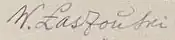 signature de Vatslaw Lastowski