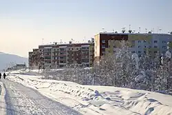 Bâtiments en hiver