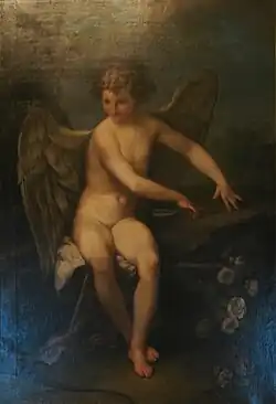 Cupidon aiguisant sa flèche, années 1770Huile sur toile. 162&nbsp;×&nbsp;116&nbsp;cmMusée Russe, Saint-Pétersbourg