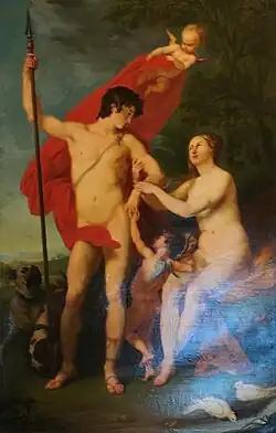 Vénus et Adonis, 1782Huile sur toile. 252&nbsp;×&nbsp;165&nbsp;cmMusée Russe, Saint-Pétersbourg