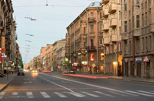 La rue Vosstaniya.