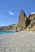 La plage de Jaspe au printemps.