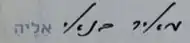 signature de Meir Banai