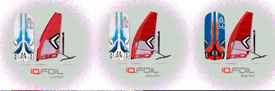 Certains éléments du gréément et de la planche varient selon les classes d'âge, mais le foil reste une constante.