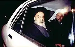 Khomeini en France en 1978 ou 1979.