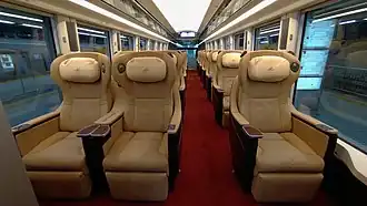 Intérieur de la classe Premium.