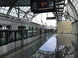 Une des rares stations aérienne du réseau sur la ligne 4.