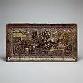 Plateau orné d'une scène du Dit du Genji, Japon, 1600-1615, Metropolitan Museum of Art.