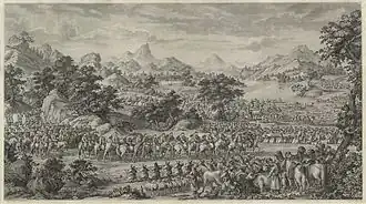 gravure occidentale de Benoît-Louis Prévost, d'après le dessin de Ignatius Sichelbart.