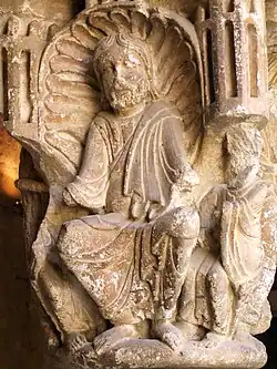 Chapiteau du monastère Saint-Cucufa, province de Barcelone, fin du XIIe&nbsp;siècle.