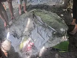 Four recouvert de sacs de jute (Wallis, 2015)